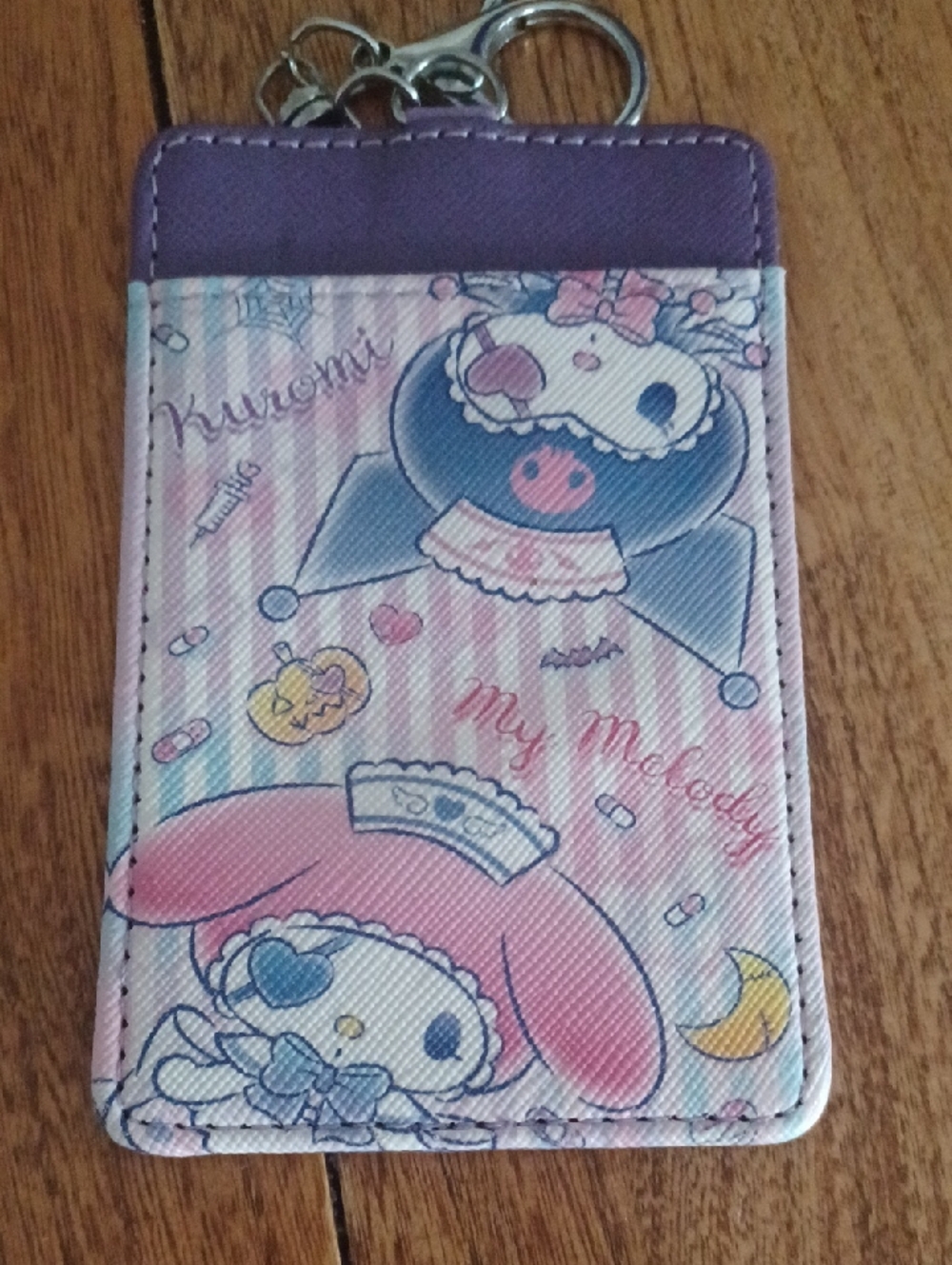 Kuromi Sanrio Cardholder / ID Keychain
